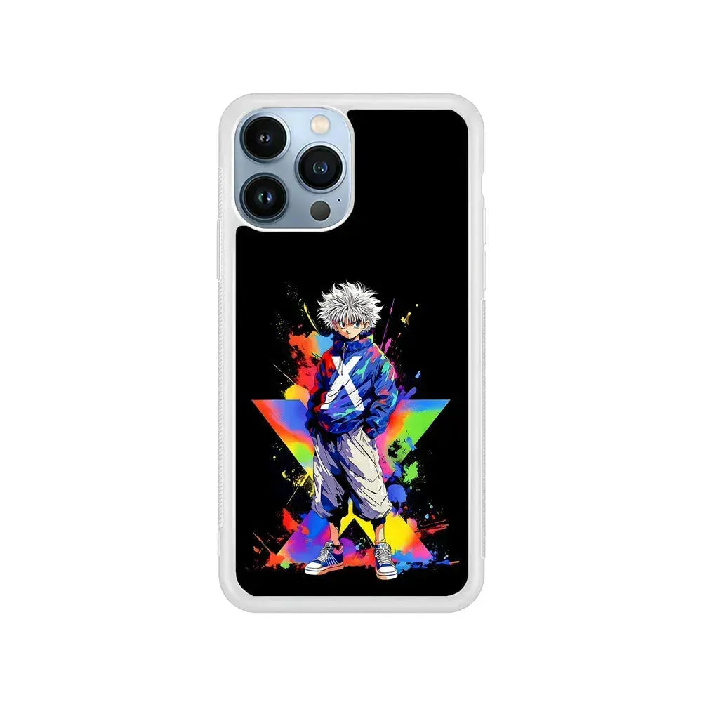 Hunter x Hunter Killua Fashionable iPhone 15 Pro Max Case-Rubber / White (2D Case)-Xtracase