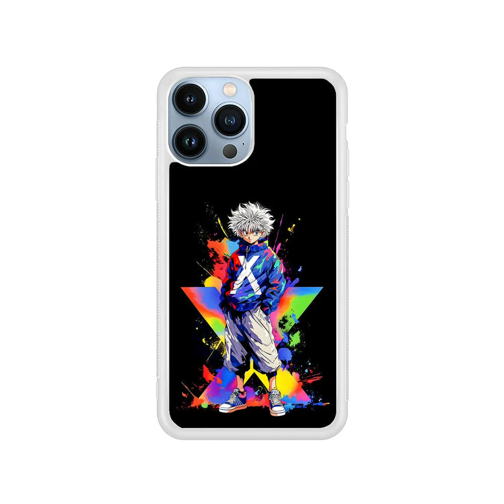 Hunter x Hunter Killua Fashionable iPhone 13 Pro Case-Rubber / White (2D Case)-Xtracase