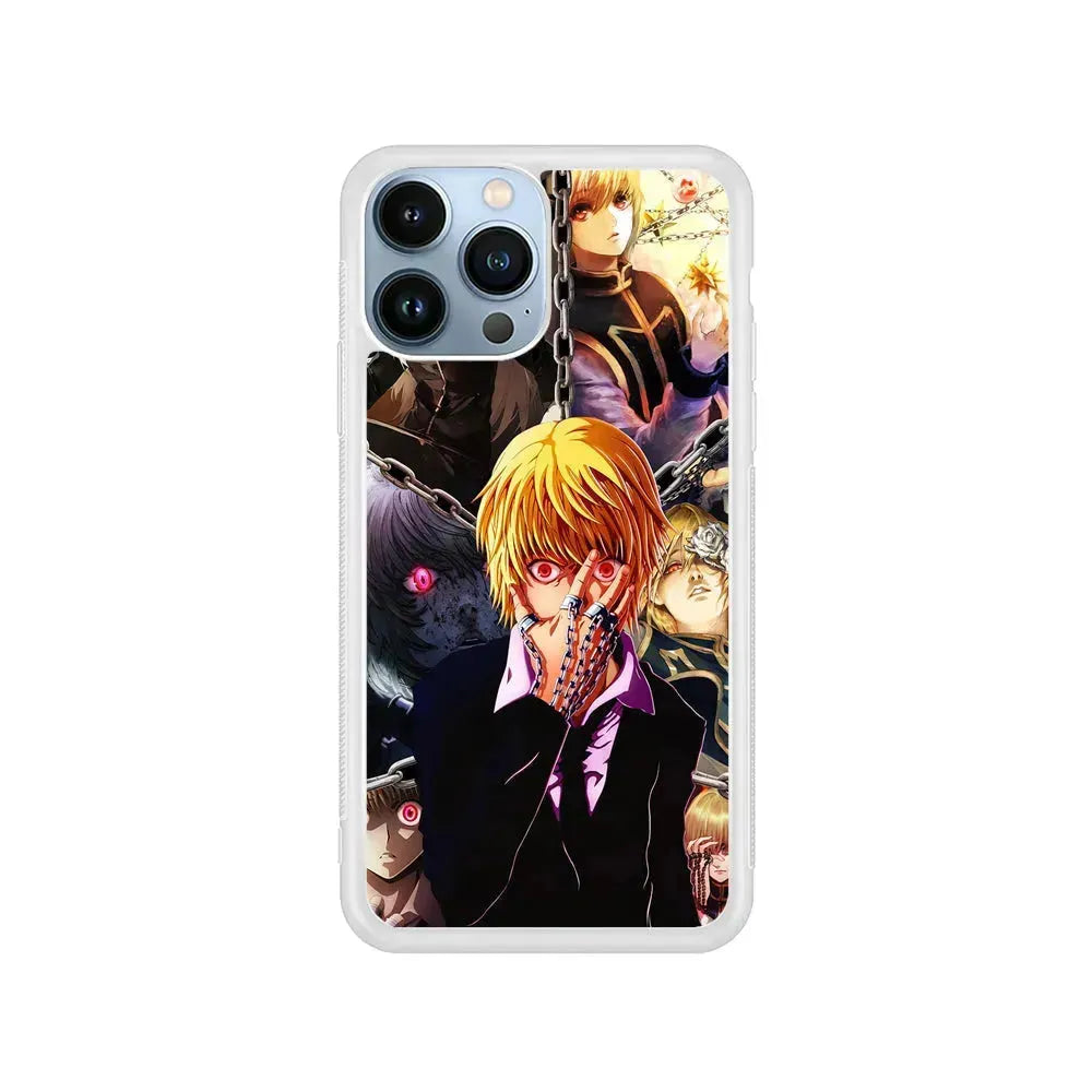 Hunter x Hunter Kurapika Anime iPhone 15 Pro Max Case-Rubber / White (2D Case)-Xtracase