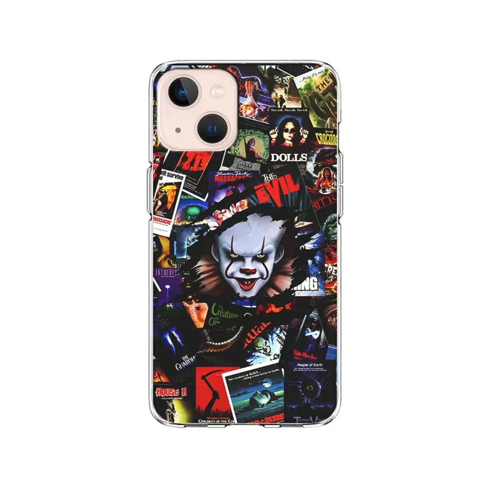 IT Clown Gaze From The Poster iPhone 13 Mini Case-Clear Soft Case-Xtracase