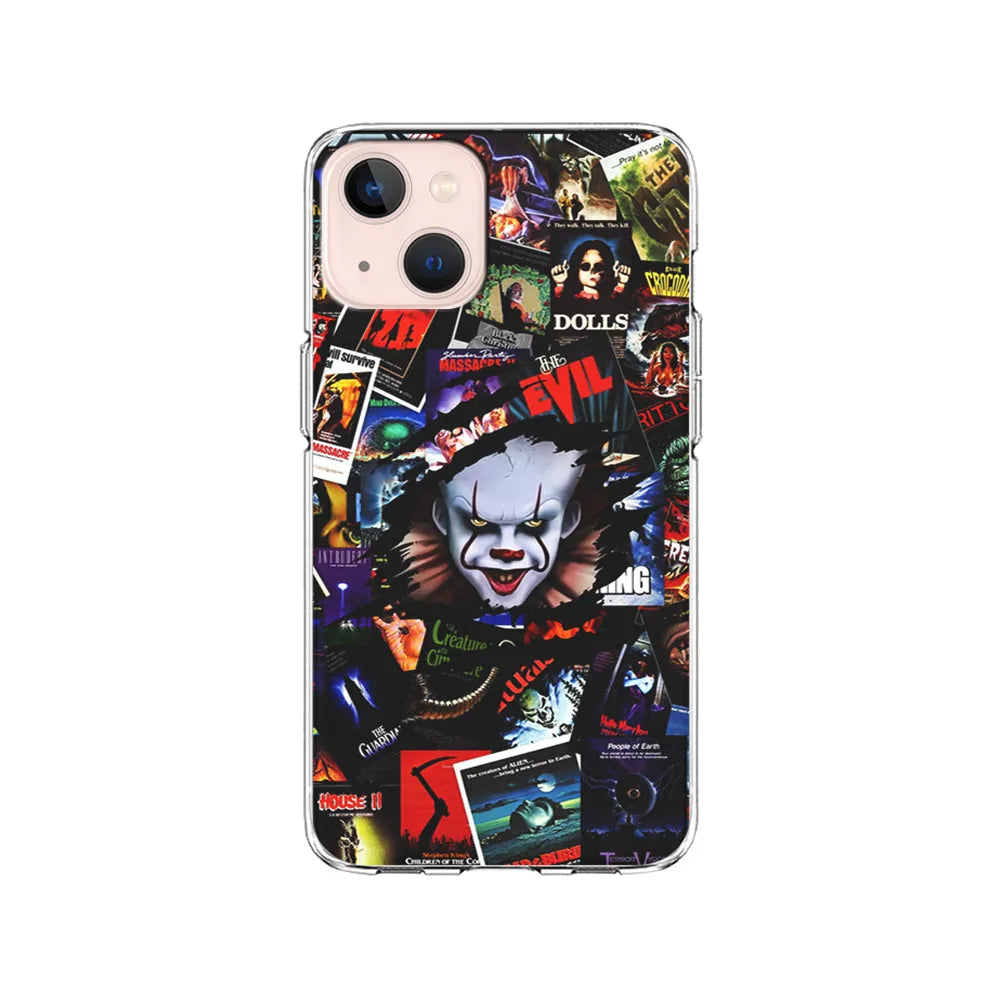 IT Clown Gaze From The Poster iPhone 15 Case-Clear Soft Case-Xtracase