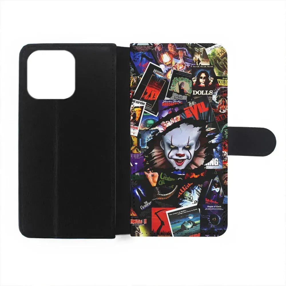 IT Clown Gaze From The Poster iPhone 15 Pro Max Case-Flip Wallet Case-Xtracase