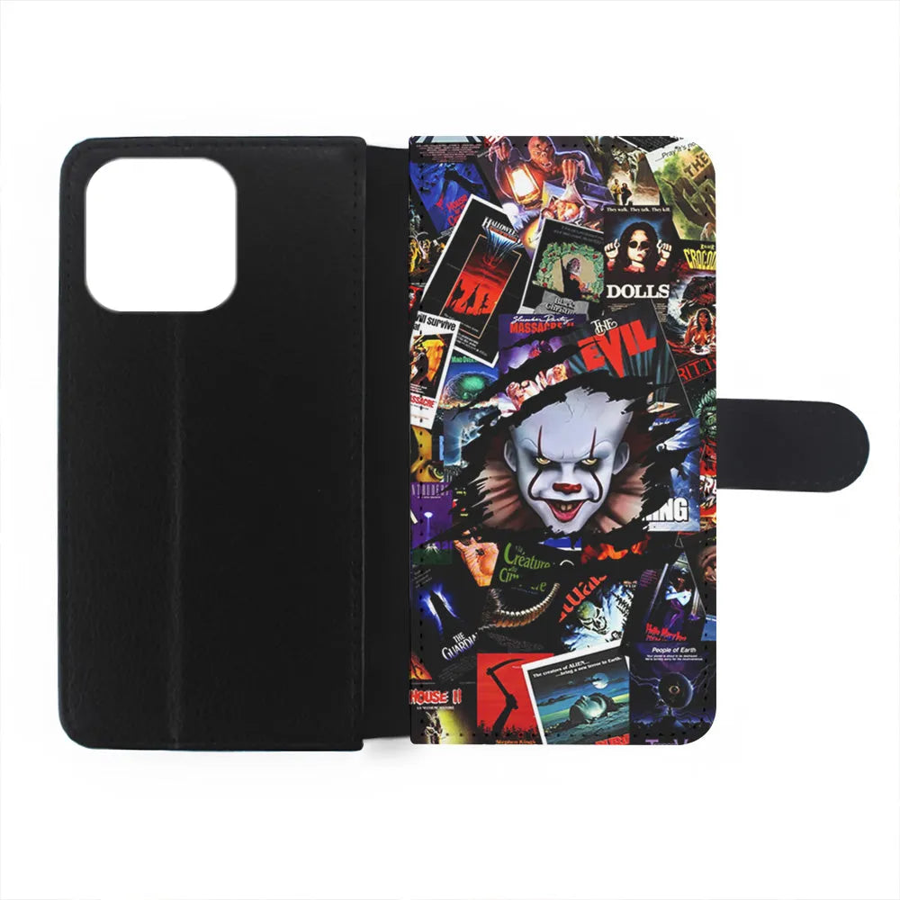 IT Clown Gaze From The Poster iPhone 15 Case-Flip Wallet Case-Xtracase