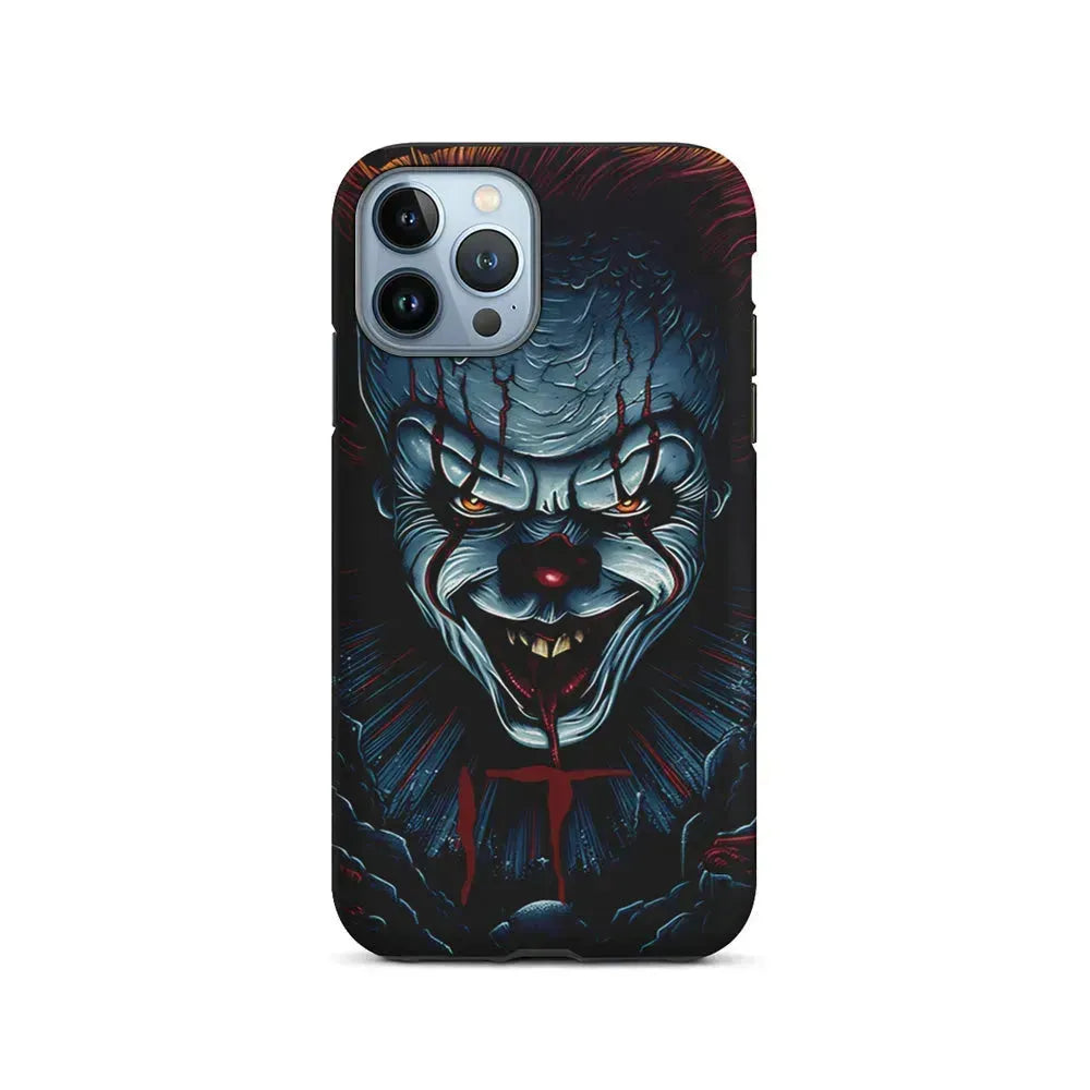 IT Clown Scary Face iPhone 15 Pro Max Case-2 in 1 Tough Case-Xtracase