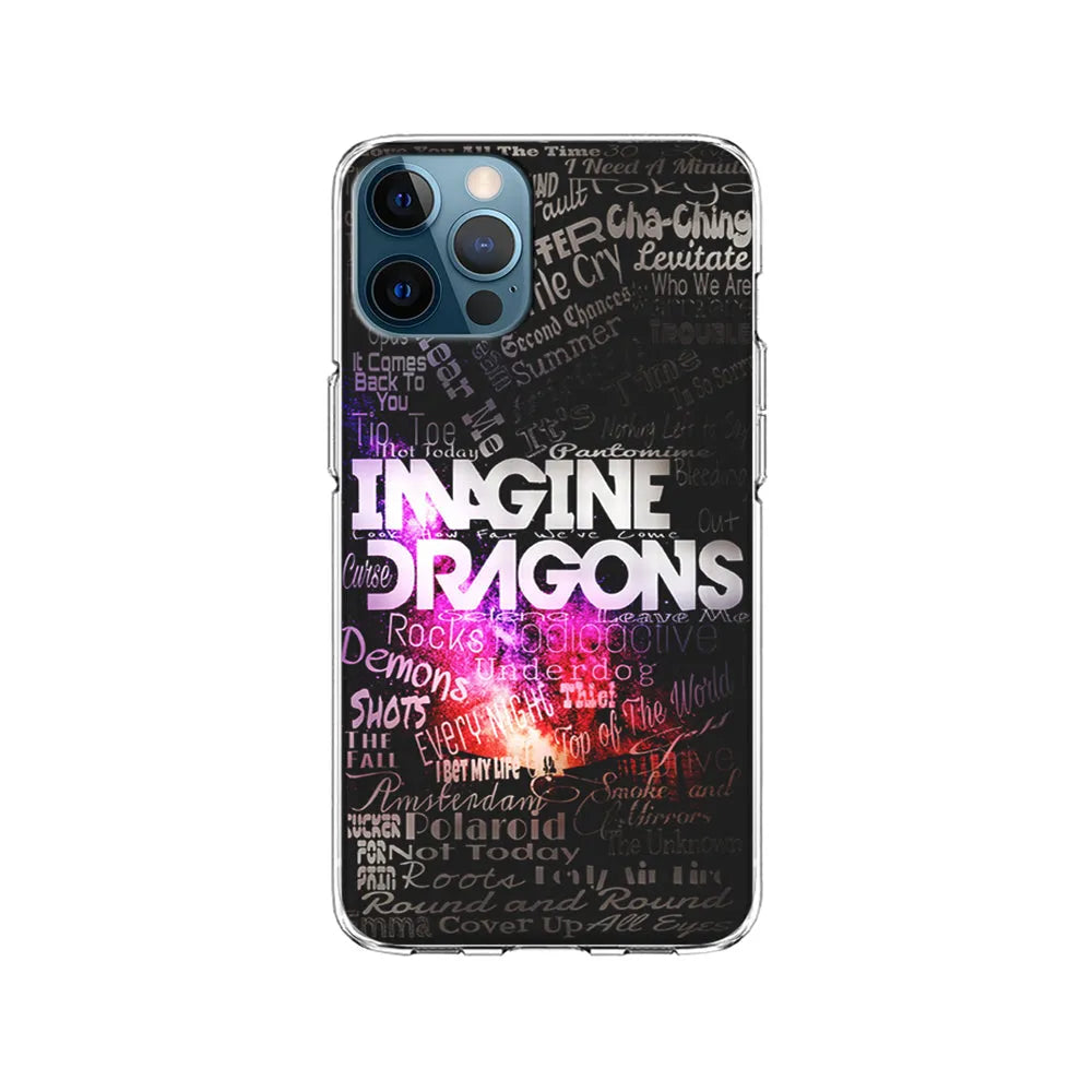 Imagine Dragons Lettering Art iPhone 13 Pro Case-Clear Soft Case-Xtracase