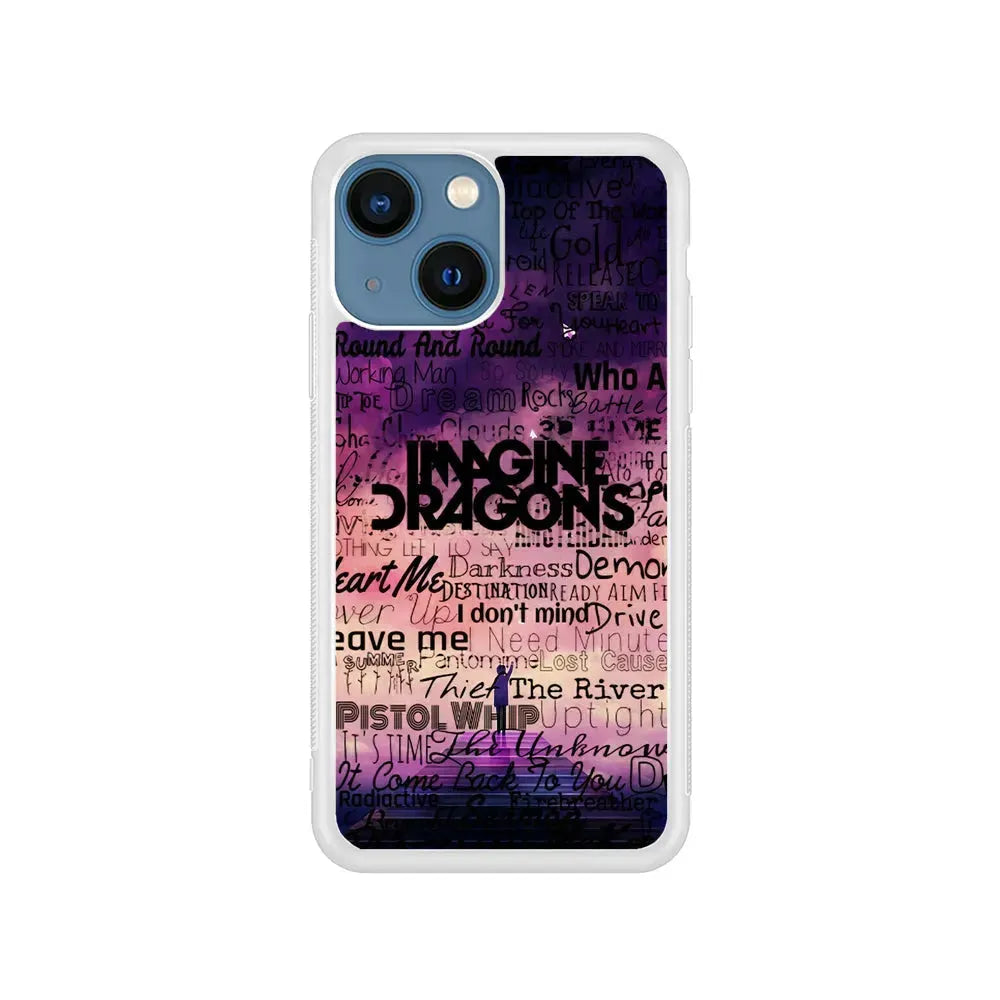 Imagine Dragons Poster Art iPhone 13 Mini Case-Rubber / White (2D Case)-Xtracase