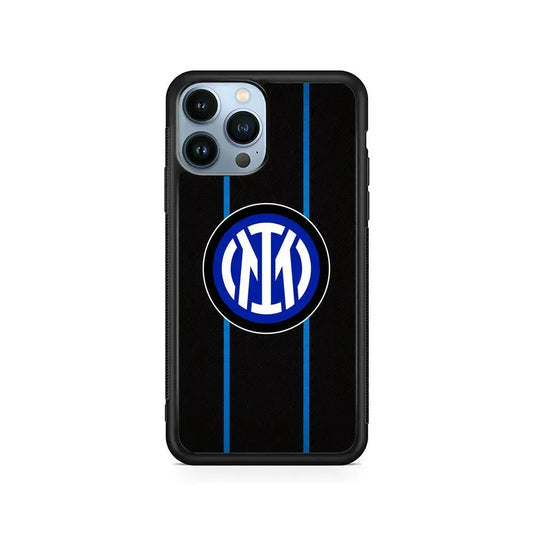 Internazionale Milano Serie A iPhone 15 Pro Max Case-Rubber / Black (2D Case)-Xtracase