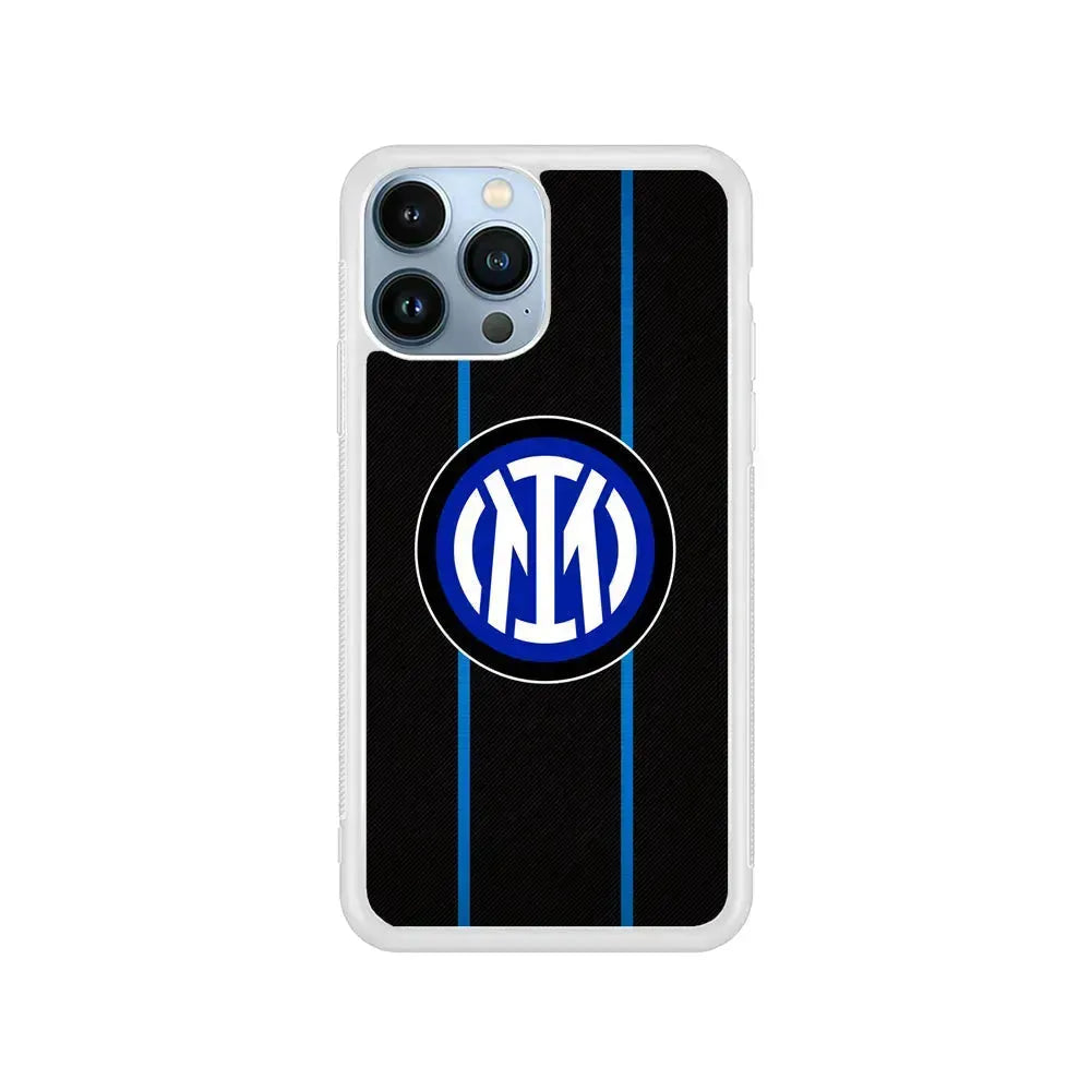 Internazionale Milano Serie A iPhone 15 Pro Max Case-Rubber / White (2D Case)-Xtracase