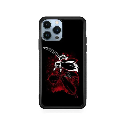 Inuyasha Silhouette iPhone 15 Pro Max Case-Rubber / Black (2D Case)-Xtracase