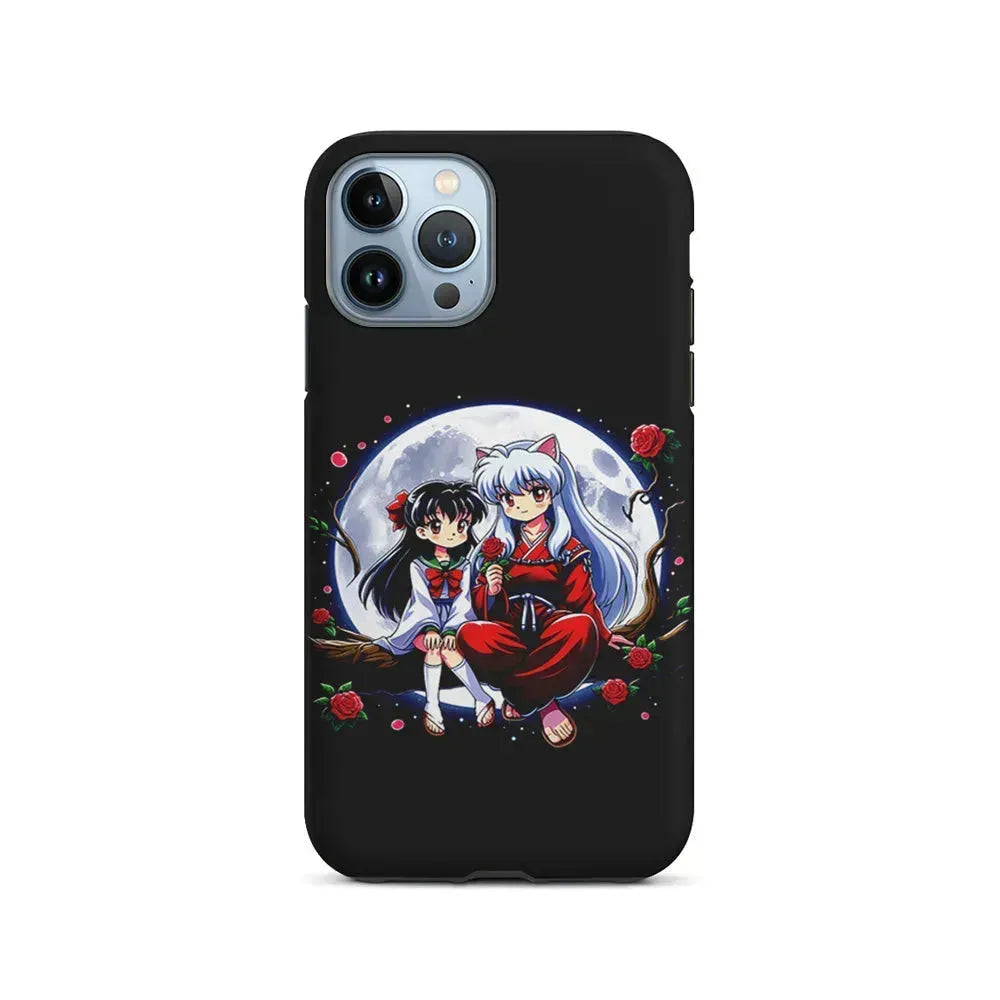 Inuyasha and Kagome Full Moon iPhone 15 Pro Max Case-2 in 1 Tough Case-Xtracase