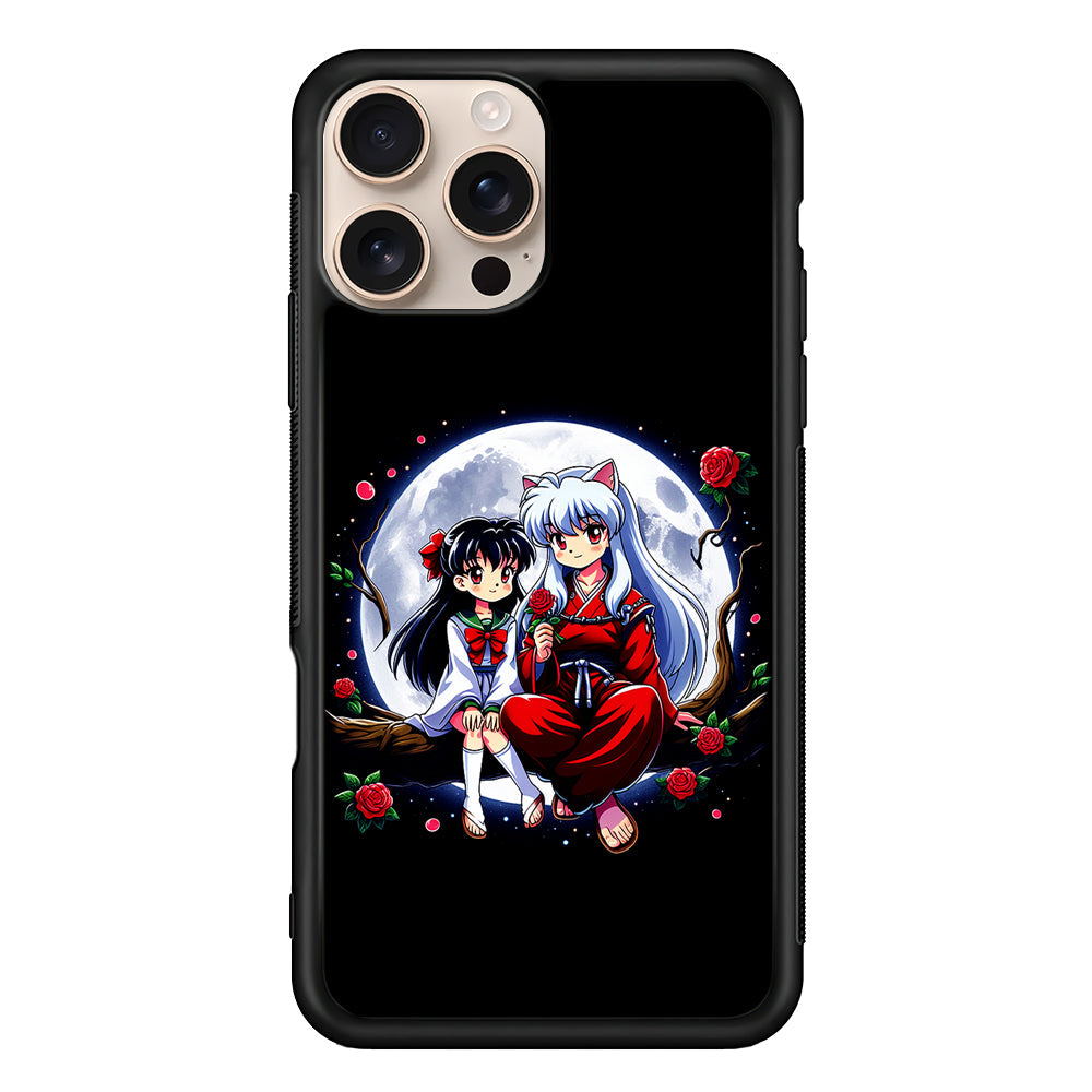 Inuyasha and Kagome Full Moon iPhone 16 Pro Max Case - iPhone 16 Pro Max