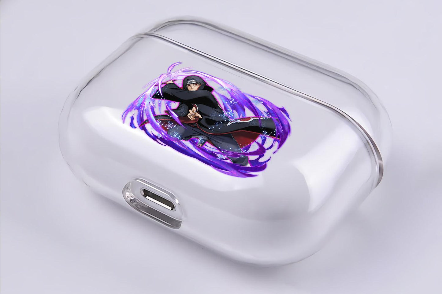 Itachi Uchiha Blazing Purple Apple Airpod Pro 2 Clear Case-Xtracase
