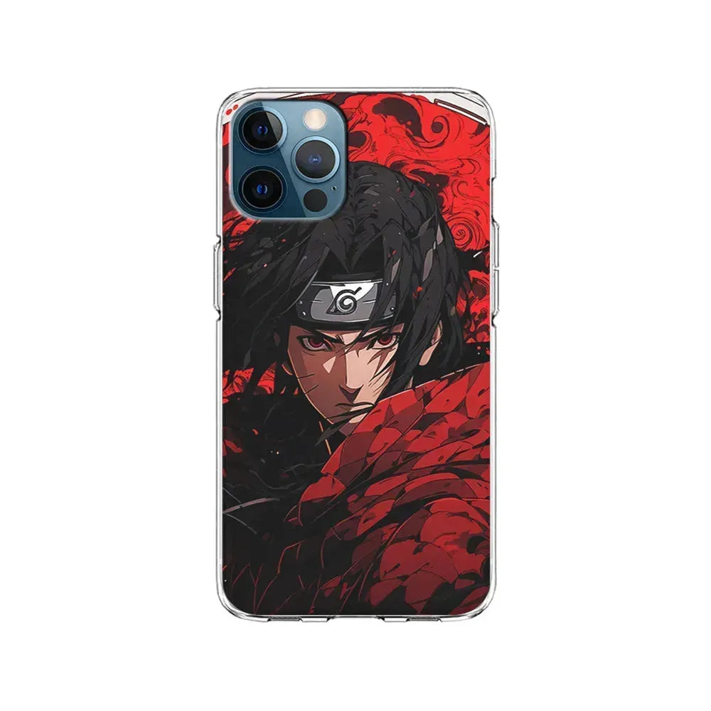 Itachi Uchiha Red Clothes iPhone 15 Pro Max Case-Clear Soft Case-Xtracase