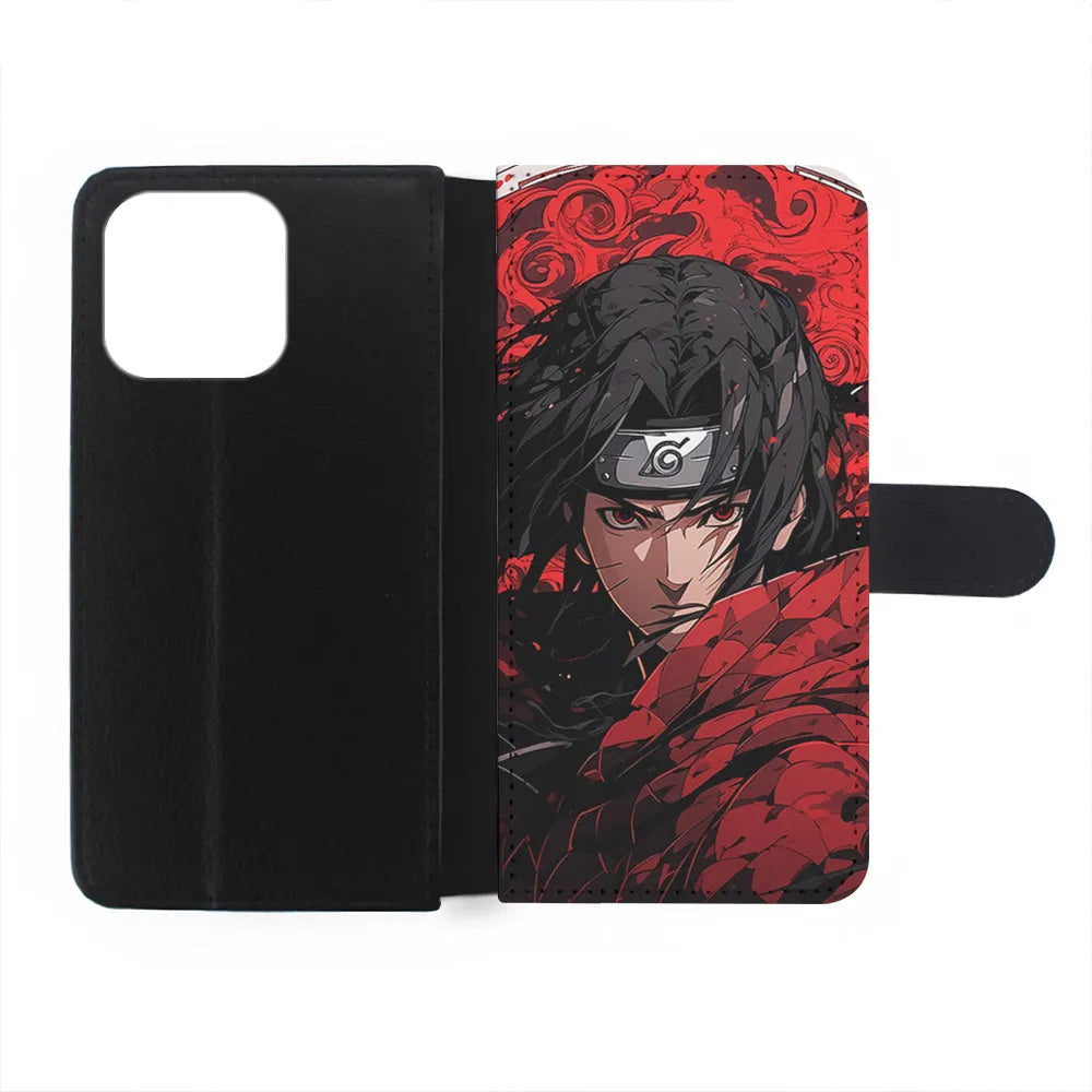 Itachi Uchiha Red Clothes iPhone 13 Pro Case-Flip Wallet Case-Xtracase