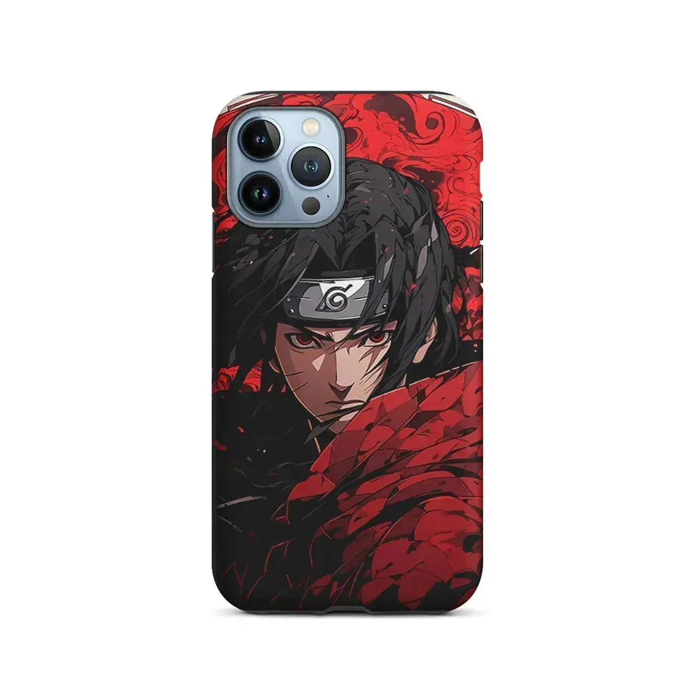 Itachi Uchiha Red Clothes iPhone 15 Pro Max Case-2 in 1 Tough Case-Xtracase