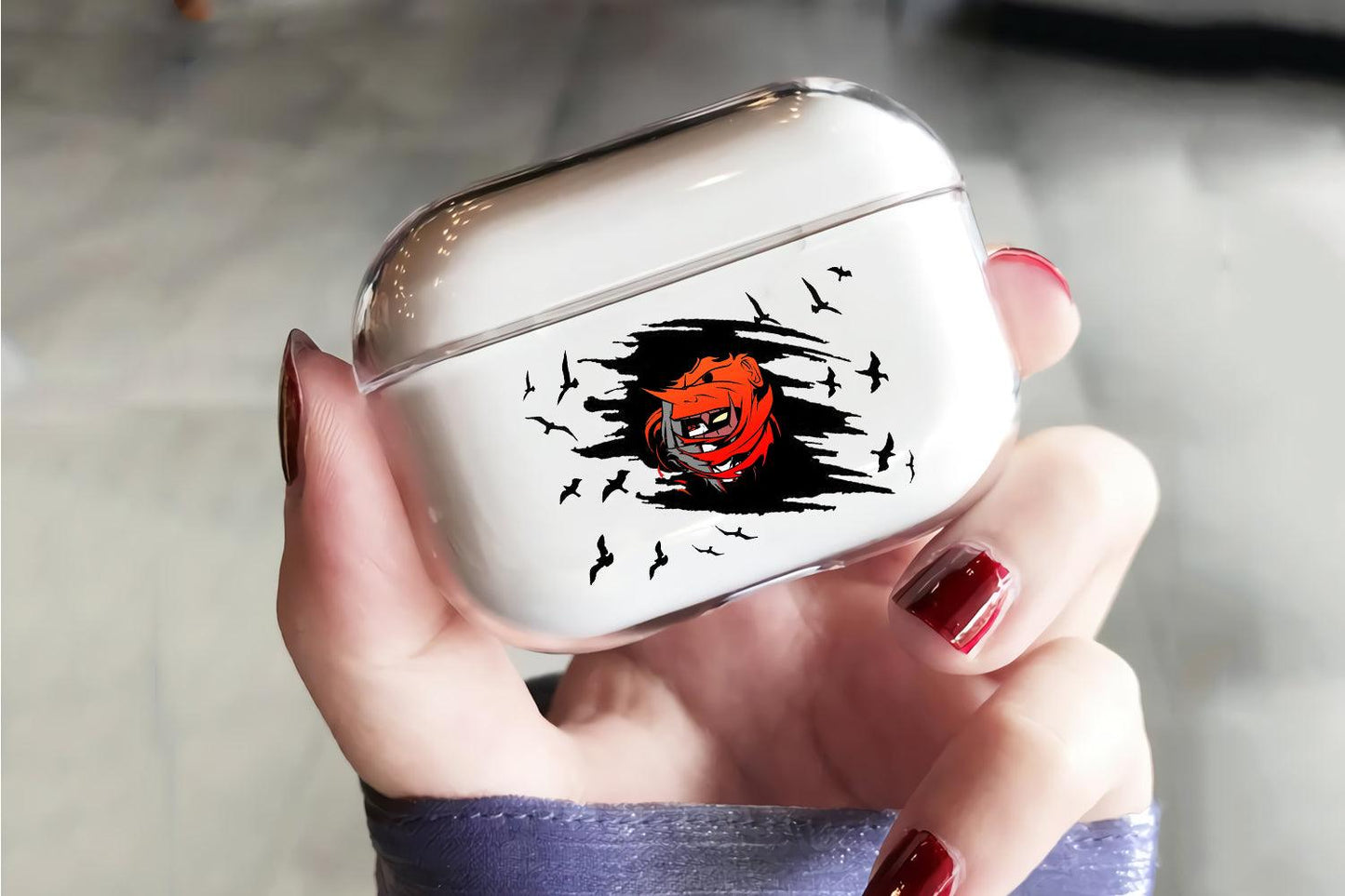 Itachi Susano'o with Crows Kuchiyose Apple Airpod Pro 2 Clear Case-Xtracase