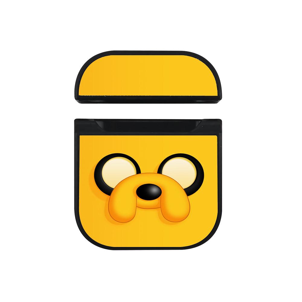 Jake the Dog Face Adventure Time Hard Plastic Case Cover For Apple Airpods-Xtracase