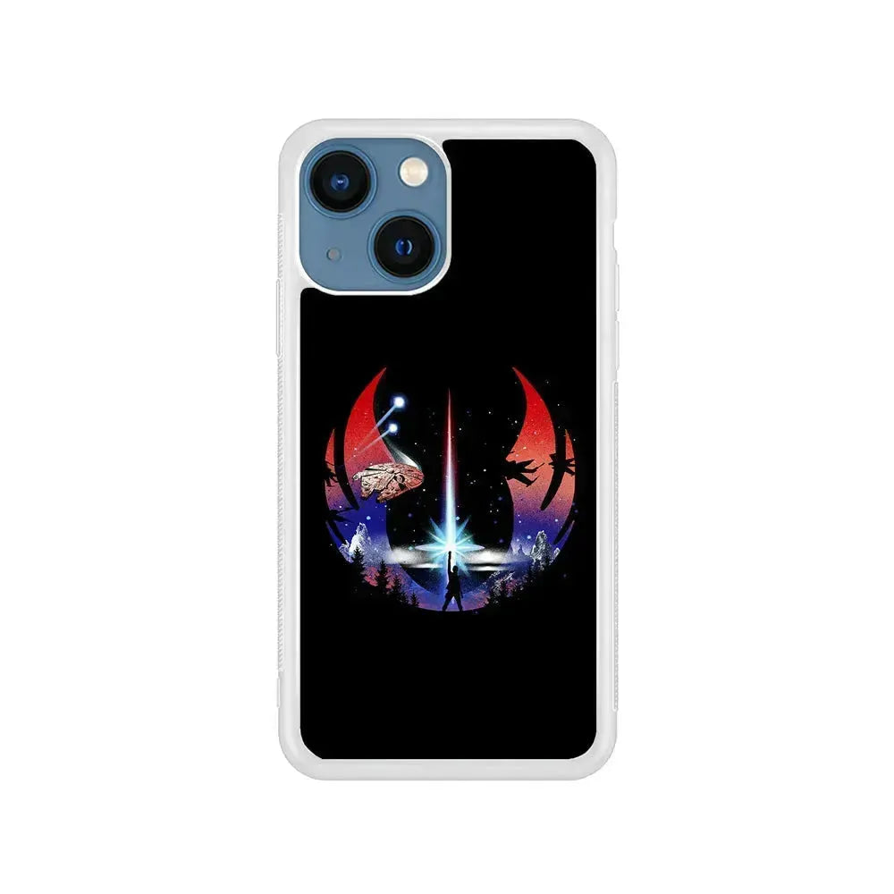 Jedi Order Logo Star Wars iPhone 13 Mini Case-Rubber / White (2D Case)-Xtracase