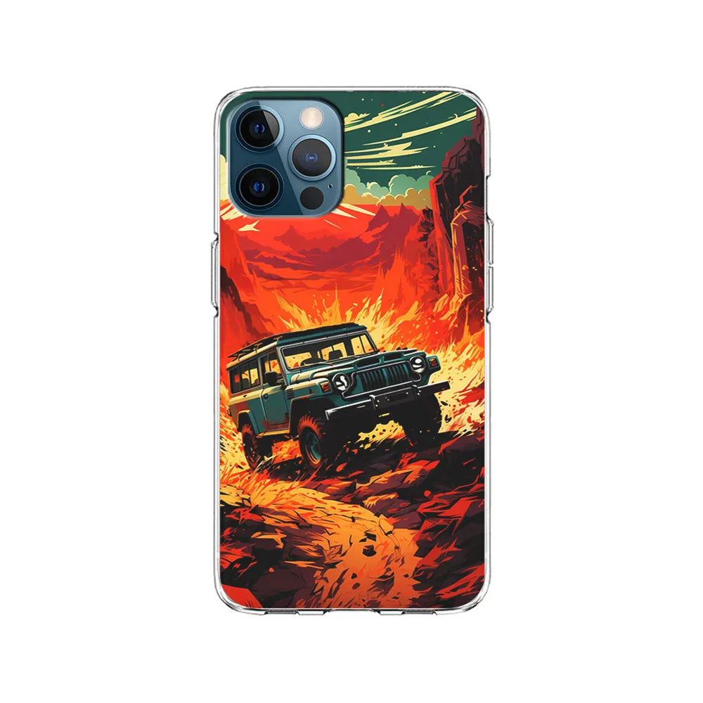 Jeep Offroad Adventure Car iPhone 13 Pro Max Case-Clear Soft Case-Xtracase