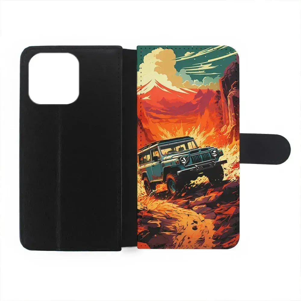 Jeep Offroad Adventure Car iPhone 13 Mini Case-Flip Wallet Case-Xtracase