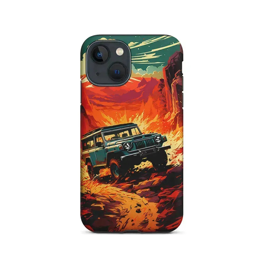Jeep Offroad Adventure Car iPhone 13 Mini Case-2 in 1 Tough Case-Xtracase