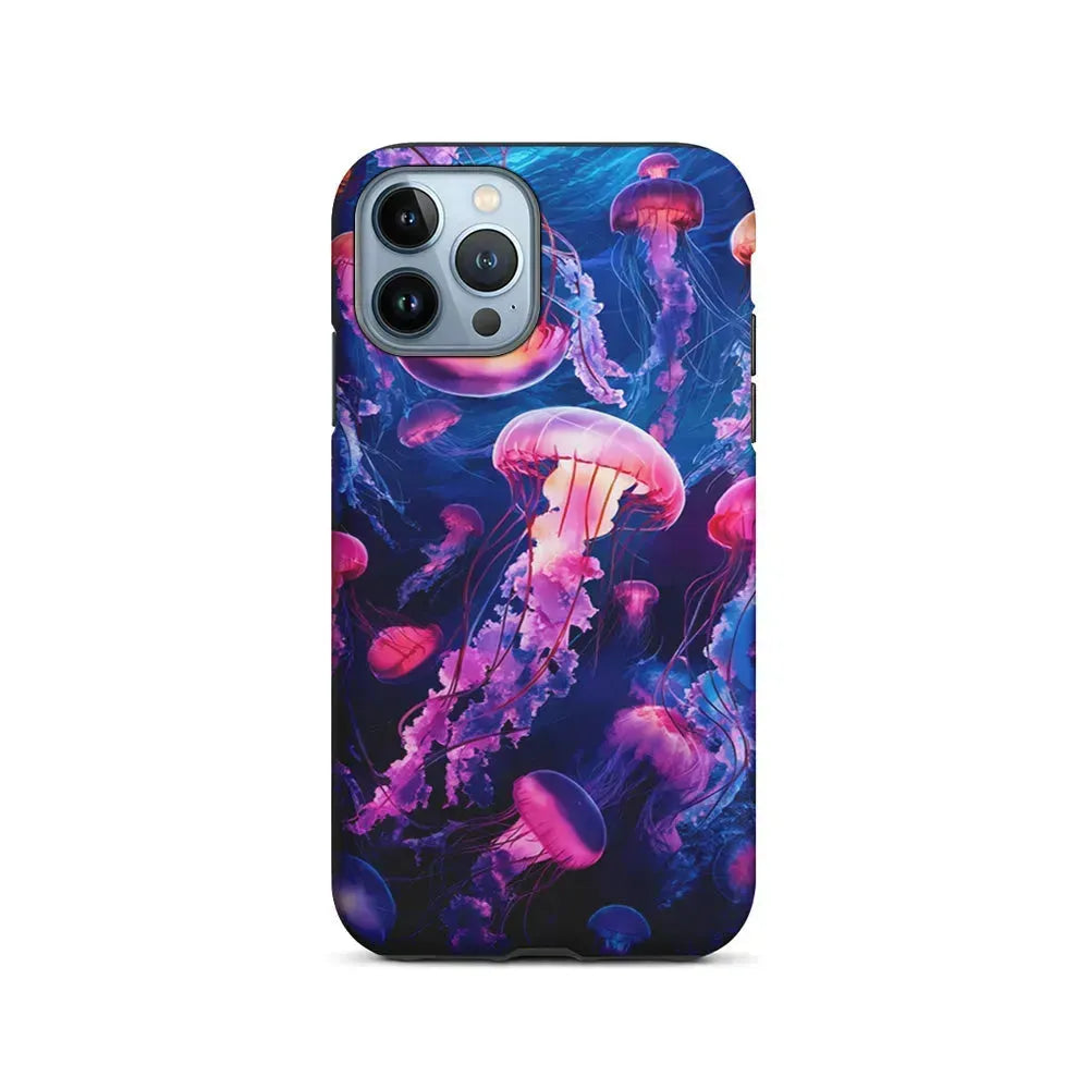 Jellyfish Drifting in The Ocean iPhone 15 Pro Max Case-2 in 1 Tough Case-Xtracase