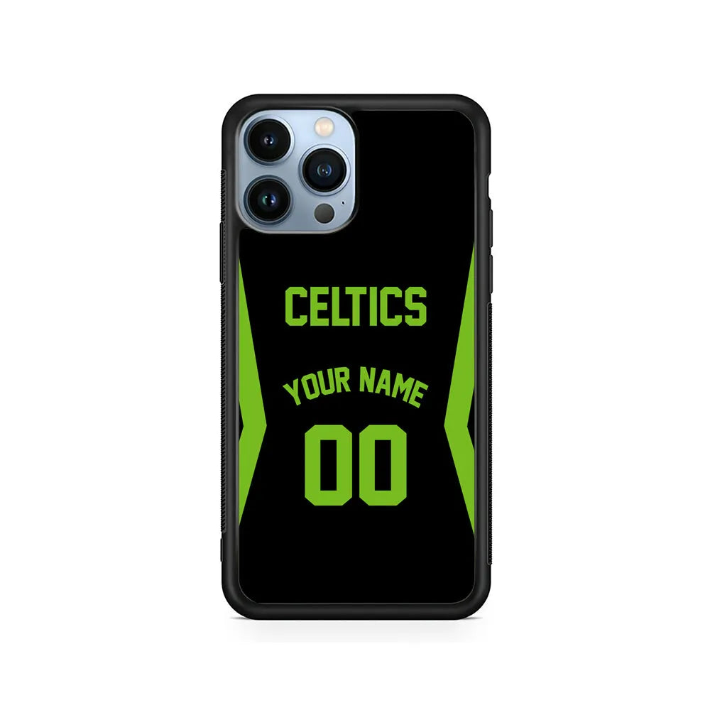 Custom Jersey Boston Celtics NBA Phone Case-Black-Rubber / Black (2D Case)-Xtracase
