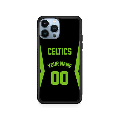 Custom Jersey Boston Celtics NBA Phone Case-Black-Rubber / Black (2D Case)-Xtracase
