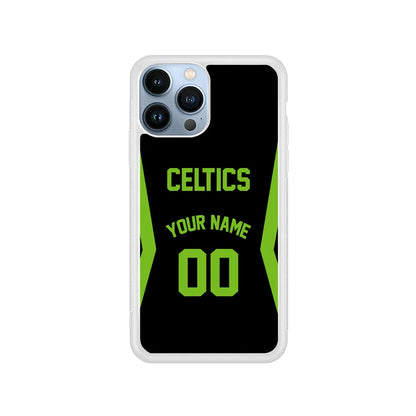 Custom Jersey Boston Celtics NBA Phone Case-Black-Rubber / White (2D Case)-Xtracase