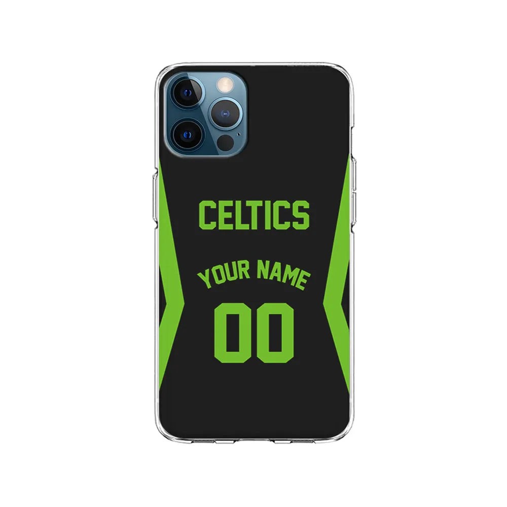 Custom Jersey Boston Celtics NBA Phone Case-Black-Clear Soft Case-Xtracase