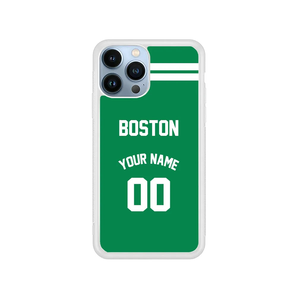 Custom Jersey Boston Celtics NBA Phone Case-Green-Rubber / White (2D Case)-Xtracase