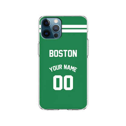 Custom Jersey Boston Celtics NBA Phone Case-Green-Clear Soft Case-Xtracase