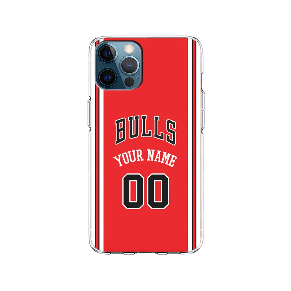 Custom Jersey Chicago Bulls NBA Phone Case-Red-Clear Soft Case-Xtracase