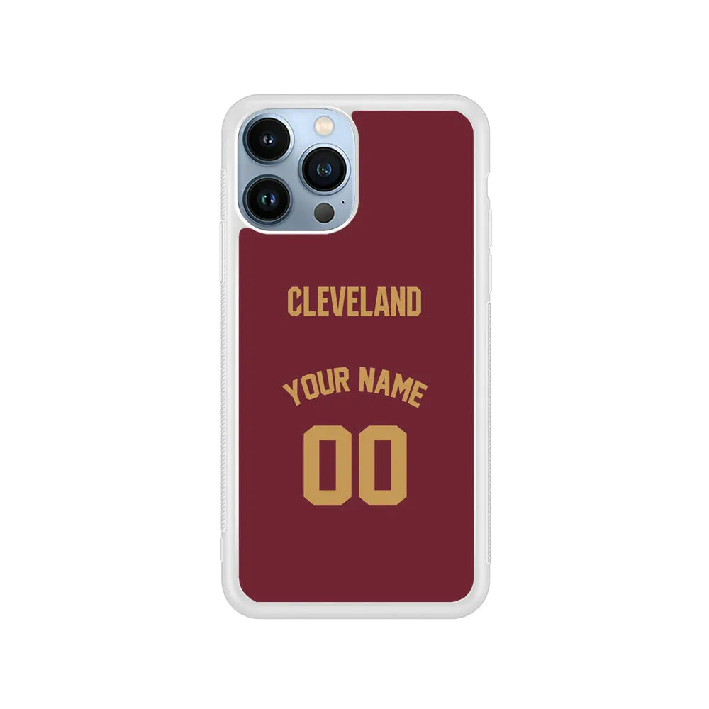 Custom Jersey Cleveland Cavaliers NBA Phone Case-Red-Rubber / White (2D Case)-Xtracase