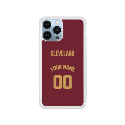 Custom Jersey Cleveland Cavaliers NBA Phone Case-Red-Rubber / White (2D Case)-Xtracase