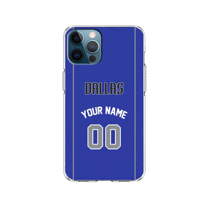 Custom Jersey Dallas Mavericks NBA Phone Case-Blue-Clear Soft Case-Xtracase