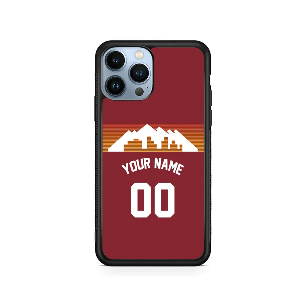 Custom Jersey Denver Nuggets NBA Phone Case-Red-Rubber / Black (2D Case)-Xtracase