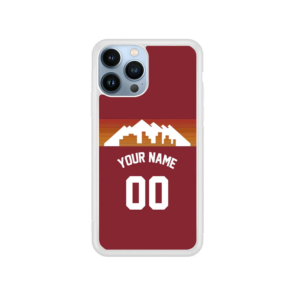 Custom Jersey Denver Nuggets NBA Phone Case-Red-Rubber / White (2D Case)-Xtracase