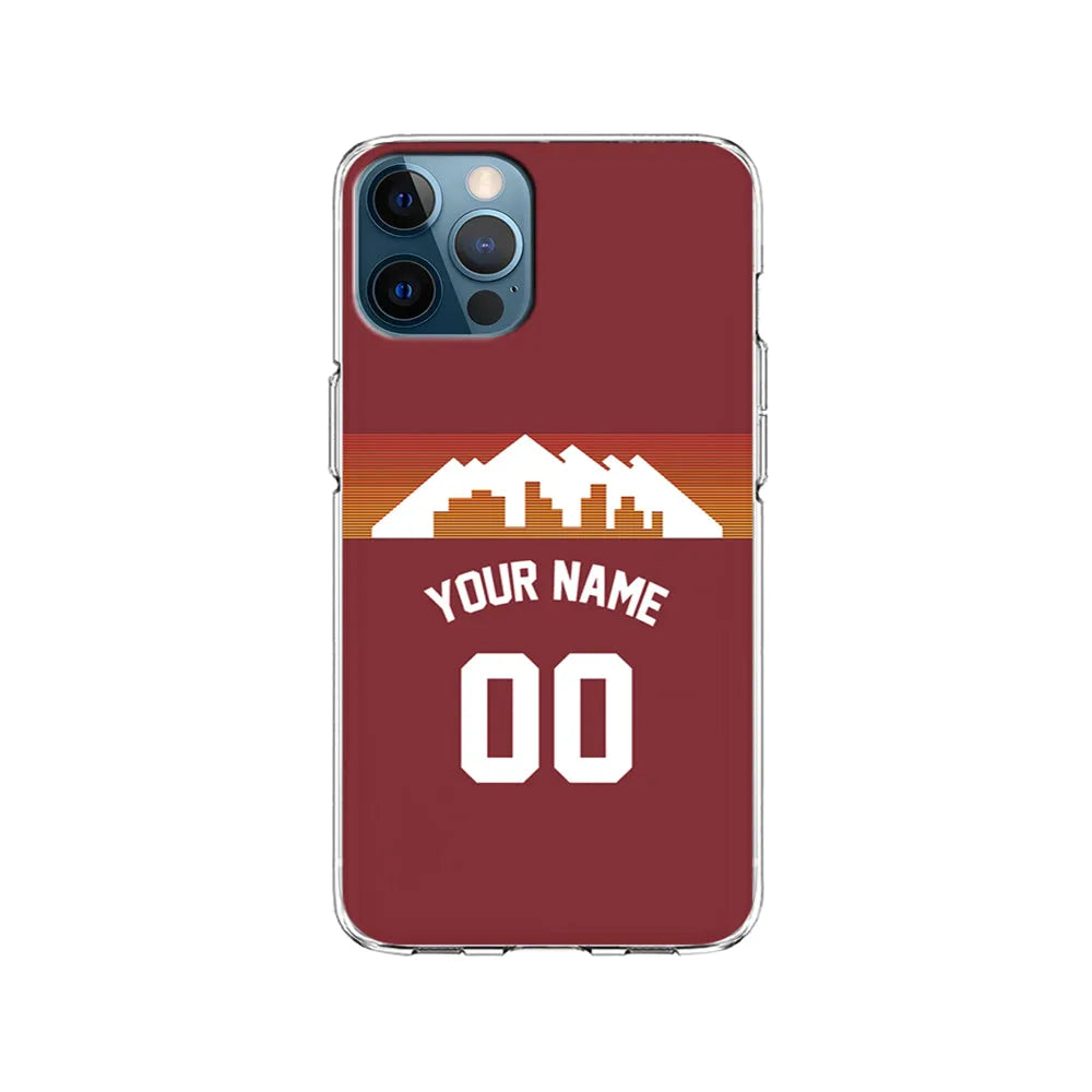 Custom Jersey Denver Nuggets NBA Phone Case-Red-Clear Soft Case-Xtracase