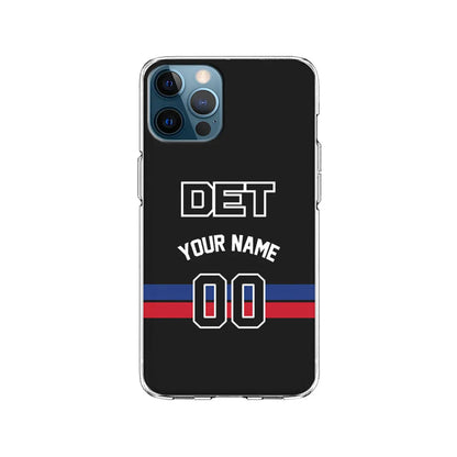 Custom Jersey Detroit Pistons NBA Phone Case-Black-Clear Soft Case-Xtracase