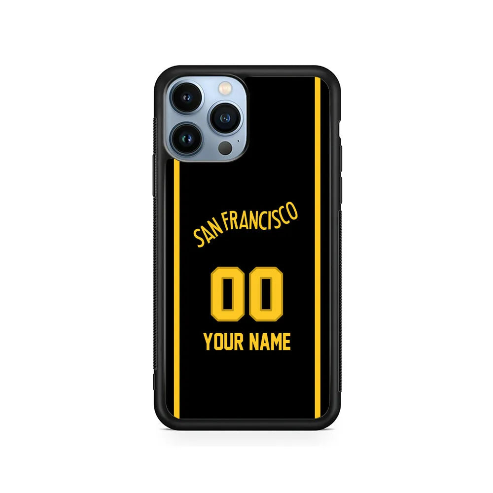 Custom Jersey Golden State Warriors NBA Phone Case-Black-Rubber / Black (2D Case)-Xtracase