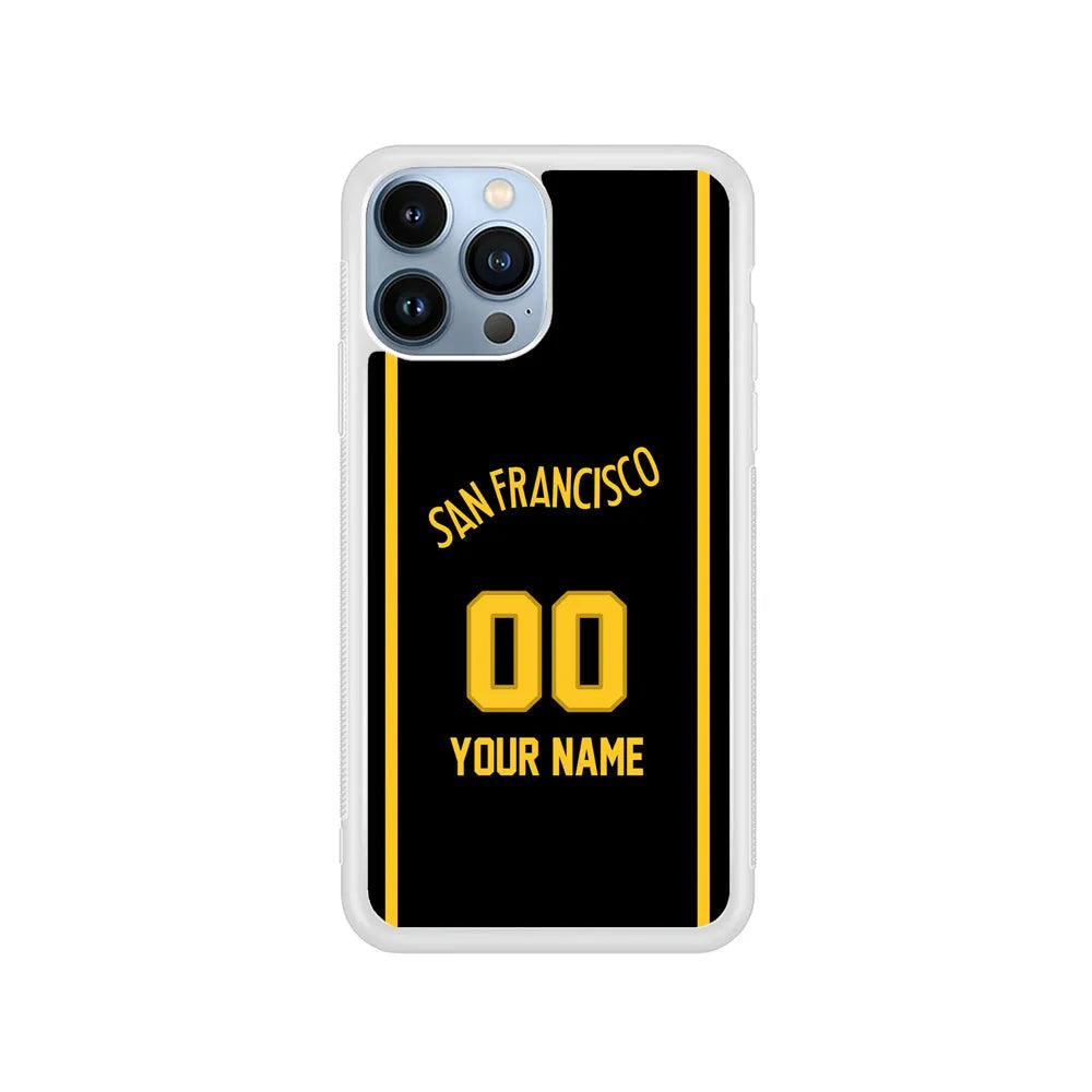 Custom Jersey Golden State Warriors NBA Phone Case-Black-Rubber / White (2D Case)-Xtracase