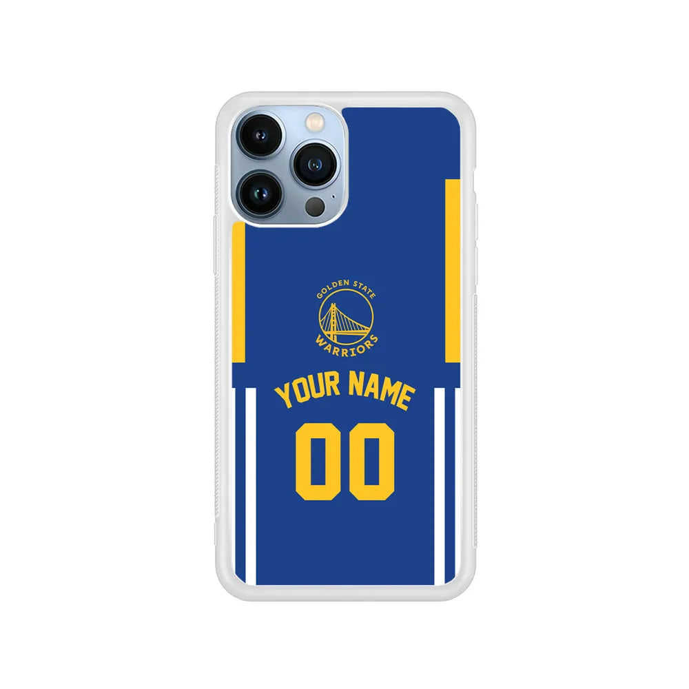Custom Jersey Golden State Warriors NBA Phone Case-Blue-Rubber / White (2D Case)-Xtracase