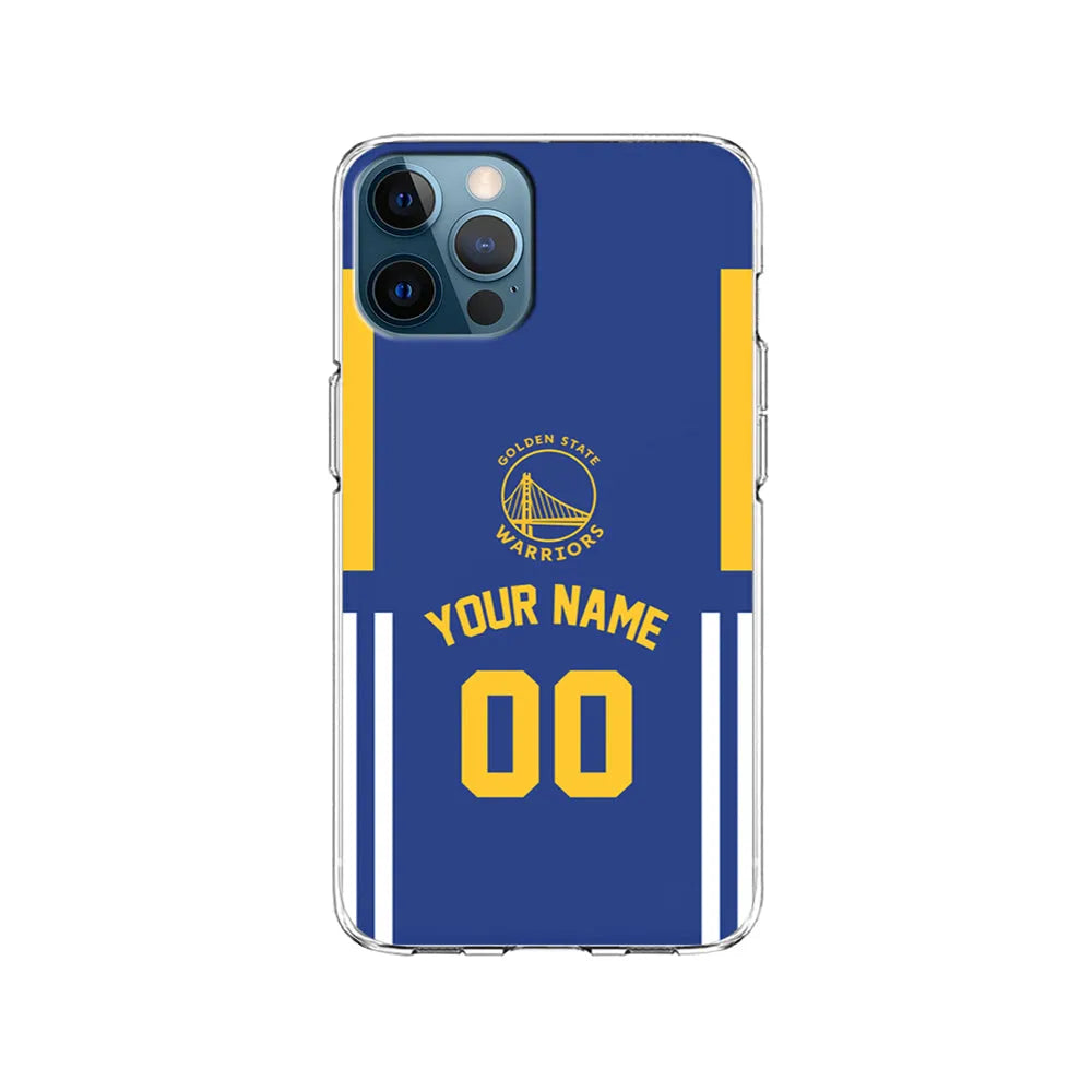 Custom Jersey Golden State Warriors NBA Phone Case-Blue-Clear Soft Case-Xtracase