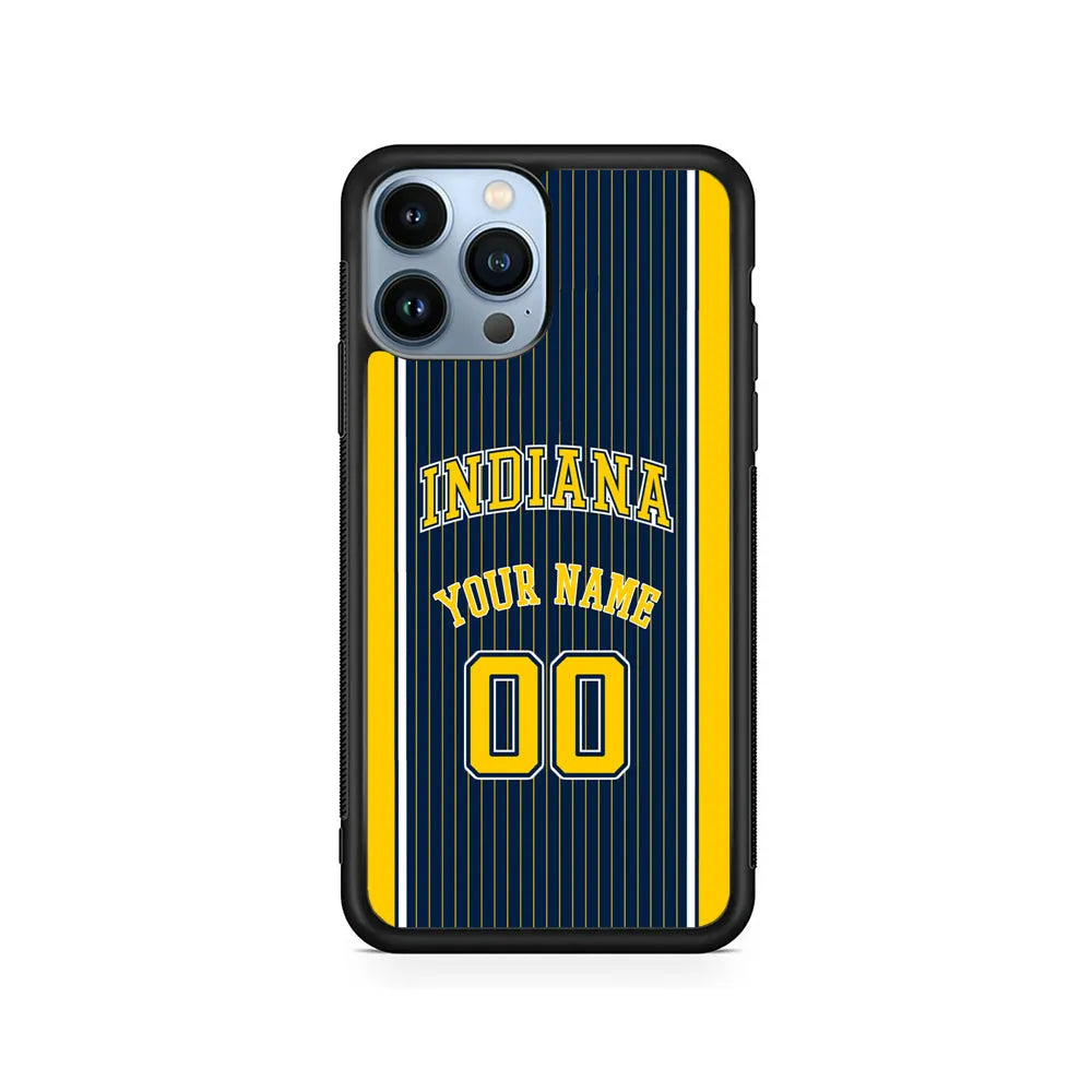 Custom Jersey Indiana Pacers NBA Phone Case-Navy-Rubber / Black (2D Case)-Xtracase