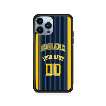 Custom Jersey Indiana Pacers NBA Phone Case-Navy-Rubber / Black (2D Case)-Xtracase