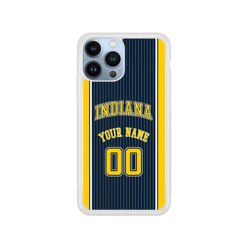 Custom Jersey Indiana Pacers NBA Phone Case-Navy-Rubber / White (2D Case)-Xtracase