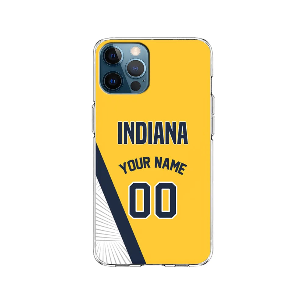 Custom Jersey Indiana Pacers NBA Phone Case-Yellow-Clear Soft Case-Xtracase