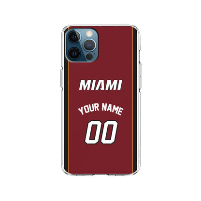 Custom Jersey Miami Heat NBA Phone Case-Red-Clear Soft Case-Xtracase