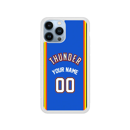Custom Jersey Oklahoma City Thunder NBA Phone Case-Blue-Rubber / White (2D Case)-Xtracase